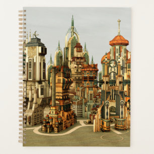 Ville de fantasy futuriste Art de la skyline de sc