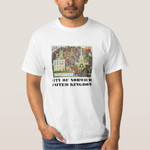 VILLE DE T-SHIRT DE NORWICH R-U