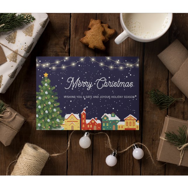 Ville de vacances 1 Photo Carte de Noël (Créateur téléchargé)