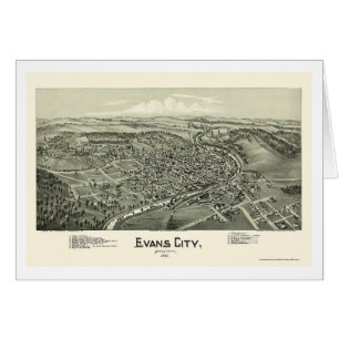 Ville d'Evans, carte panoramique de PA - 1900