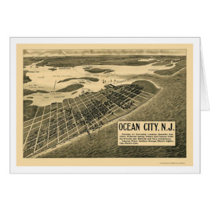 Ville d'océan, carte panoramique de NJ - 1903