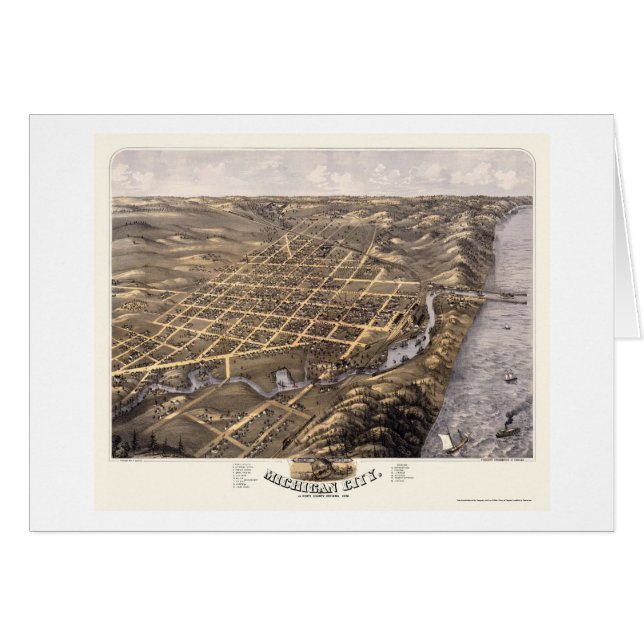 Ville du Michigan, DANS la carte panoramique - (Devant horizontal)