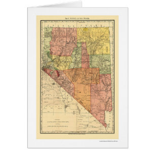 Ville du Nevada et carte 1893 de chemin de fer