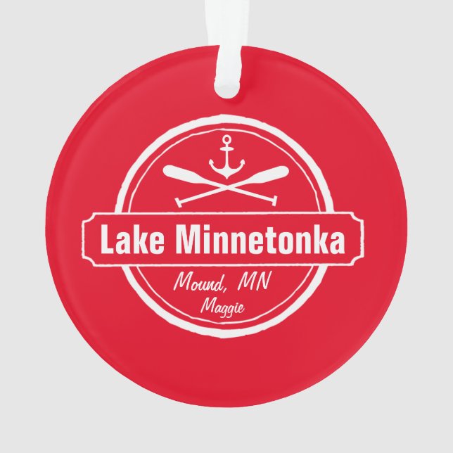 Ville et nom d'ancre de Minnetonka Minnesota de (dos)