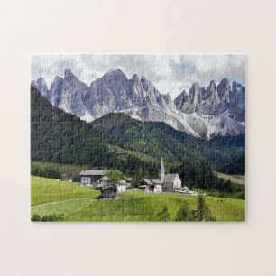 Ville par Dolomites italiennes - Jigsaw Puzzle
