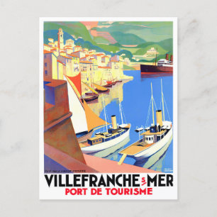 Villefranche France Vintage Postkarte