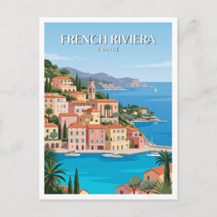 Villefranche-sur-Mer Altstadt Frankreich Geschenk Postkarte