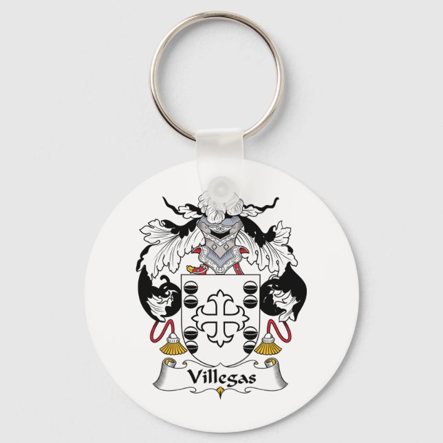 Villegas-Familienwappen Schlüsselanhänger (Vorderseite)