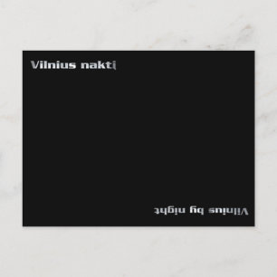 Vilnius by night / Vilnius naktį Postkarte