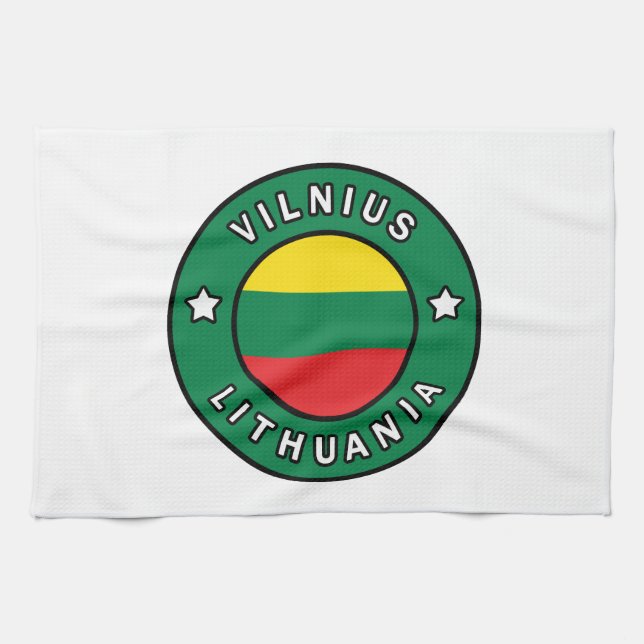 Vilnius Litauen Geschirrtuch (Horizontal)