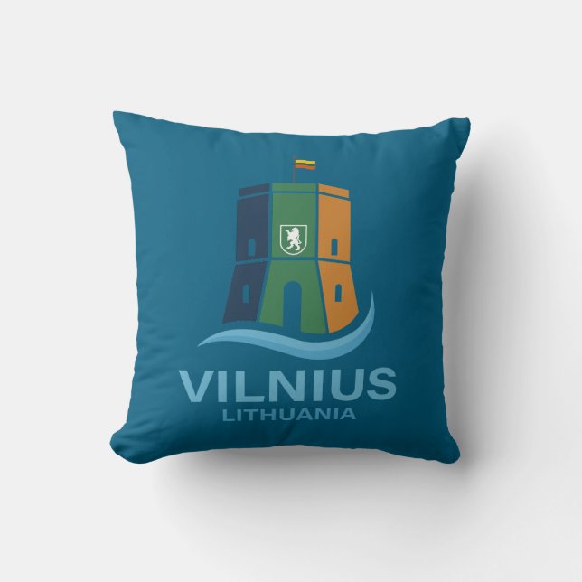 Vilnius Litauen Kissen (Vorderseite)