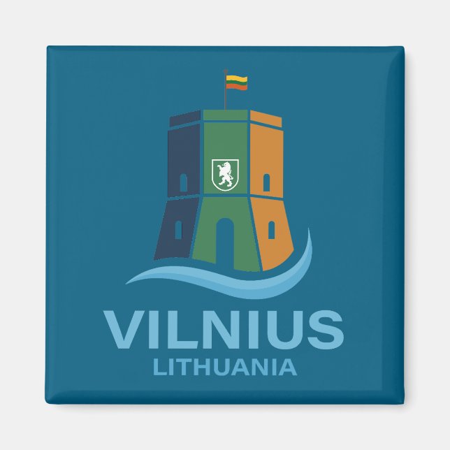 Vilnius Litauen Magnet (Vorne)