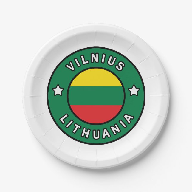 Vilnius Litauen Pappteller (Vorderseite)
