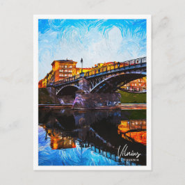 Vilnius Litauen Schöne Landschaft mit Ölfelsen Postkarte