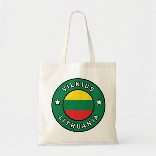 Vilnius Litauen Tragetasche (Vorne)