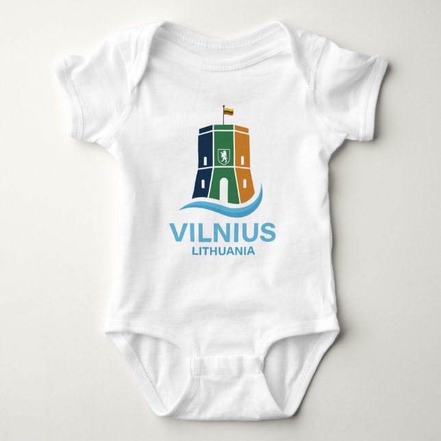 Vilnius Lithuania Baby Strampler (Vorderseite)
