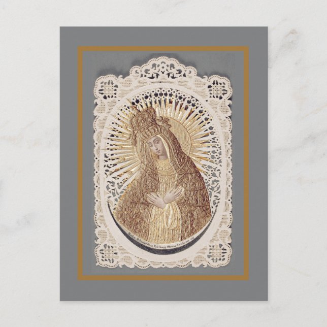 Vilnius Madonna im Gebet ... schöne Kunst Postkarte (Vorderseite)