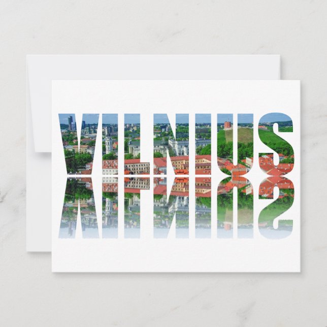 Vilnius Text mit Reflexion (Vorderseite)
