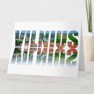 Vilnius Text mit Reflexion Karte