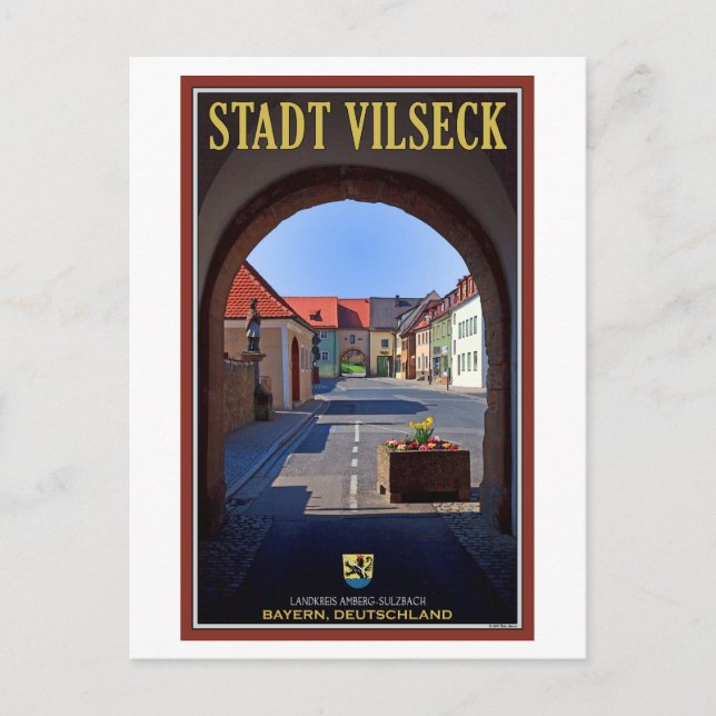 Vilseck - Aussicht vom Tower Gate Postkarte (Vorderseite)
