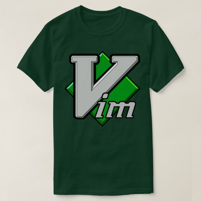 Vim Text Editor T-Shirt (Design vorne)
