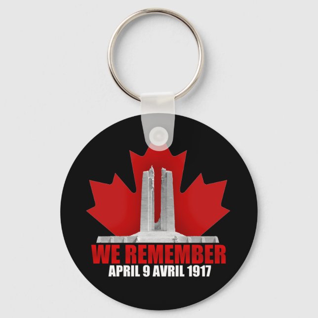 Vimy Ridge, an die wir uns erinnern Schlüsselanhänger (Vorderseite)