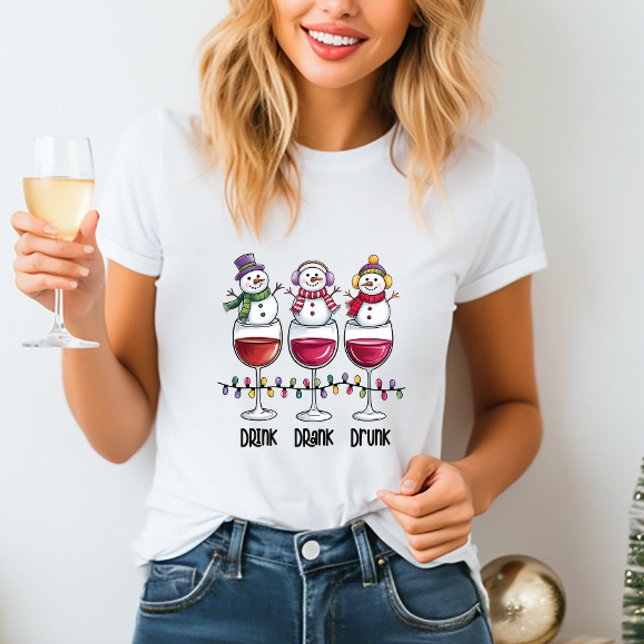 Vin à boire T-shirt femme Noël (Créateur téléchargé)