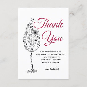 vin, adulte, carte de remerciements