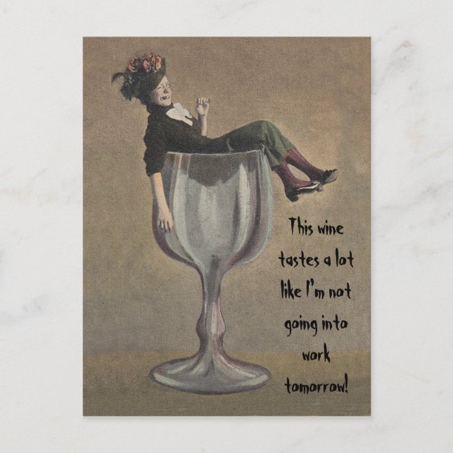 Vin amusant dire amusant fêtards filles Cartes pos (Devant)