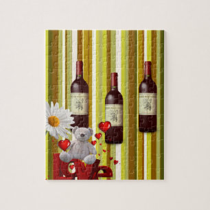 Vin Blanc Teddy Bear Jigsaw Puzzle