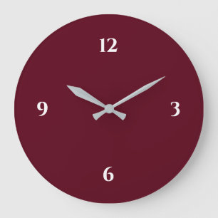 Vin Bourgogne Couleur Minimaliste Grande Horloge