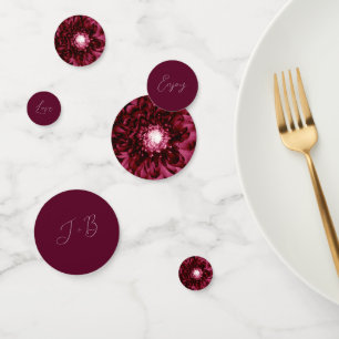 Vin Bourgogne Floral Table Confetti personnalisabl