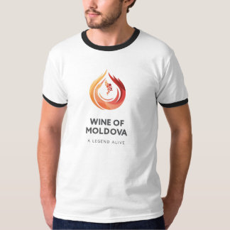 Vin de blanc du T-shirt des hommes de Moldau