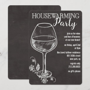 Vin de Chalk Verre Maison Invitation