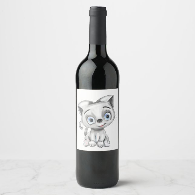 Vin de chat amusant Étiquette - Cadeau personnalis (Devant)