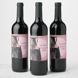 Vin de fin d'études étiquettes personnalisés