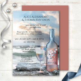 Vin de plage ou après Faire-part de mariage