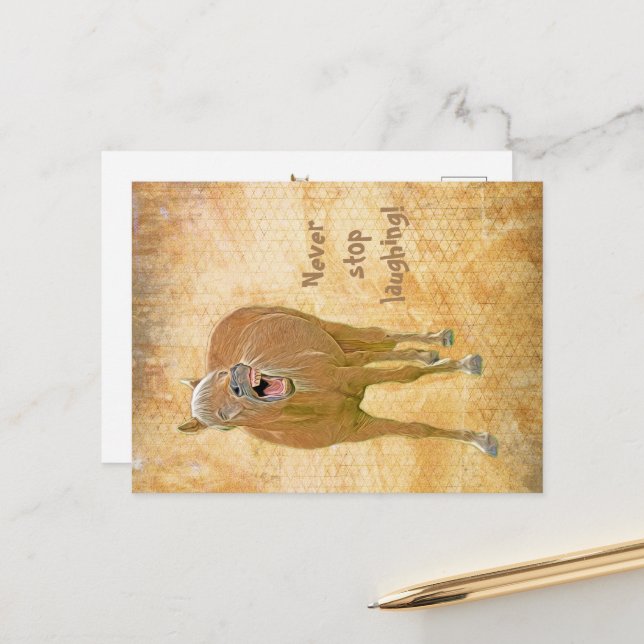 Vin de rire amusant - Carte postale (Devant/Arrière en situation)