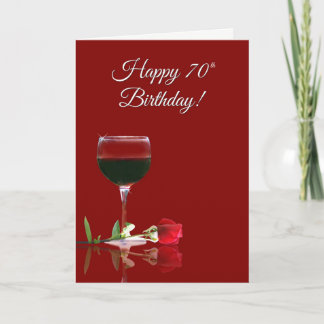 Vin drôle 70e carte d'anniversaire