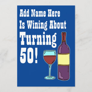 Vin Environ 50e anniversaire Funny Invitation