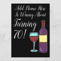 Vin Environ 70e anniversaire Funny Invitation