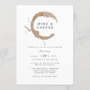 Vin et fromage sophistiqués INVITATION