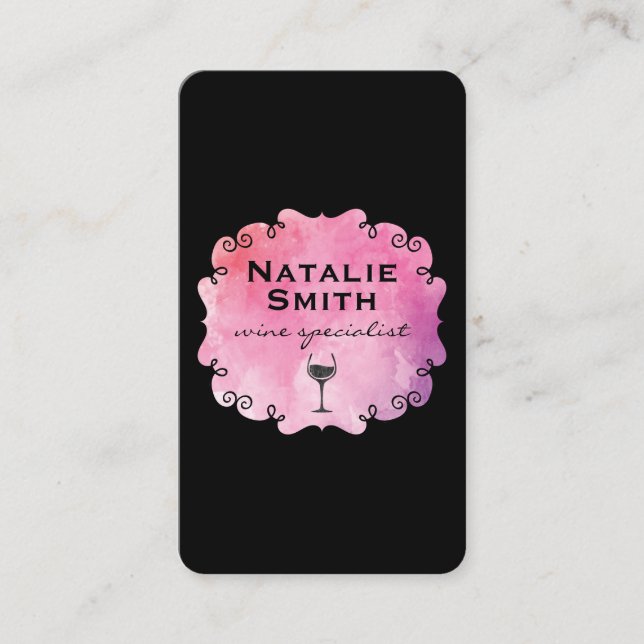 Vin Étiquette raffiné avec tunique de vin (Devant)