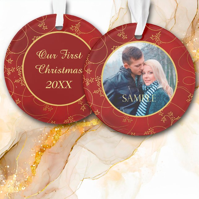 Vin Gold Leaf Modèle photo Premier Noël (Créateur téléchargé)