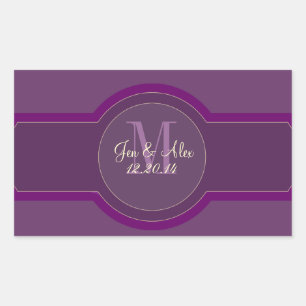 Vin Mariage Plum violet Étiquettes
