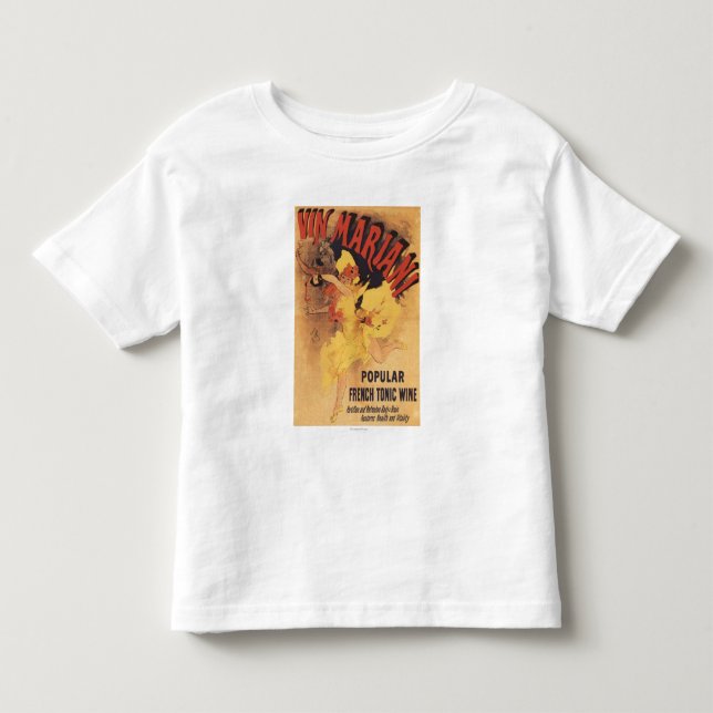 Vin Mariani Dancing Girl Weinkultur und Erde Kleinkind T-shirt (Vorderseite)