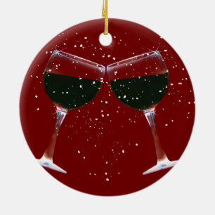 Vin mignonne Pays Noël Ornement