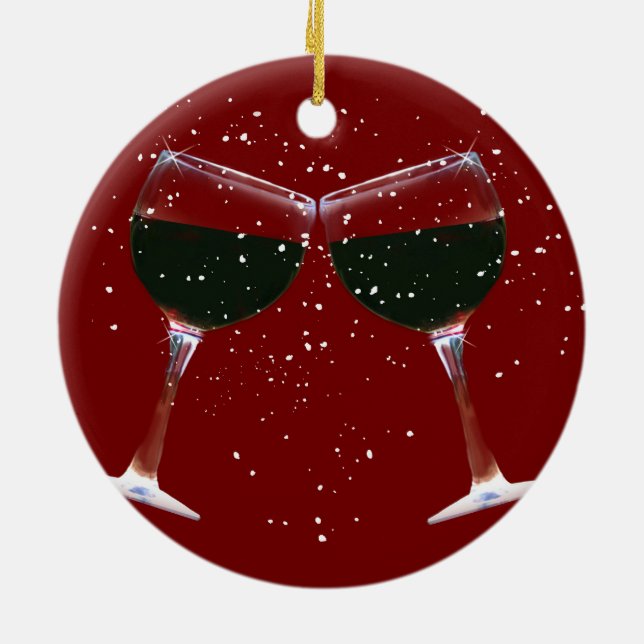 Vin mignonne Pays Noël Ornement (Dos)