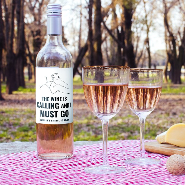 Vin noir branché et amusant est appelé Étiquette d (Créateur téléchargé)