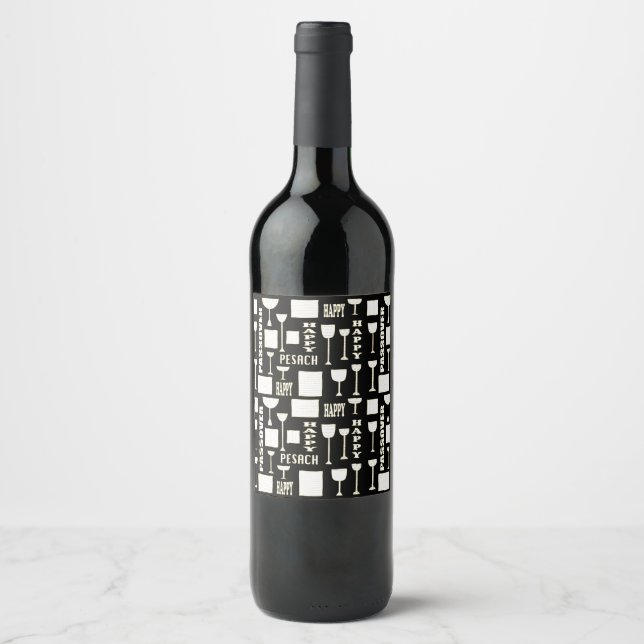 Vin Pâque Bouteille Étiquette Matzah N Vin (Devant)